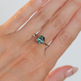 2.61CT OVAL MADAGASCAR SAPPHIRE, LIGHT TEAL BLUE GREEN, UNTREATED, 8.7X7.1X5MM