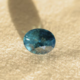 4.10CT OVAL MADAGASCAR SAPPHIRE, DEEP TEAL, UNTREATED, 10.2X8.3X6.2MM