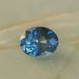 4.10CT OVAL MADAGASCAR SAPPHIRE, DEEP TEAL, UNTREATED, 10.2X8.3X6.2MM