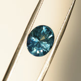 4.10CT OVAL MADAGASCAR SAPPHIRE, DEEP TEAL, UNTREATED, 10.2X8.3X6.2MM