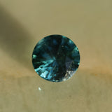 3.63CT ROUND MADAGASCAR SAPPHIRE, TEAL BLUE WITH GREEN, 8.9X6MM