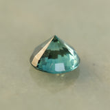 3.63CT ROUND MADAGASCAR SAPPHIRE, TEAL BLUE WITH GREEN, 8.9X6MM