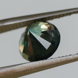 3.63CT ROUND MADAGASCAR SAPPHIRE, TEAL BLUE WITH GREEN, 8.9X6MM