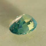 7.75CT OVAL MADAGASCAR SAPPHIRE, GREEN WITH YELLOW AND TEAL, 13.6X10.2X6.7MM