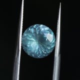 2.22CT ROUND MONTANA SAPPHIRE, SILKY SOFT LIGHT AQUA BLUE, 8.1MM