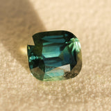 5.10CT UNTREATED CUSHION MADAGASCAR SAPPHIRE, FOREST GREEN, 9.9X9X6.7MM
