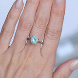 2.22CT ROUND MONTANA SAPPHIRE, SILKY SOFT LIGHT AQUA BLUE, 8.1MM