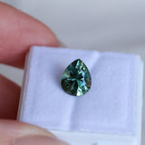 2.32CT AFRICAN PEAR SAPPHIRE, DEEP PARTI TEAL/PEACOCK, 9.22X7.5X5.23MM