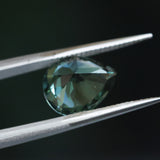 2.32CT AFRICAN PEAR SAPPHIRE, DEEP PARTI TEAL/PEACOCK, 9.22X7.5X5.23MM