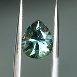 2.32CT AFRICAN PEAR SAPPHIRE, DEEP PARTI TEAL/PEACOCK, 9.22X7.5X5.23MM