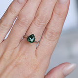 2.32CT AFRICAN PEAR SAPPHIRE, DEEP PARTI TEAL/PEACOCK, 9.22X7.5X5.23MM