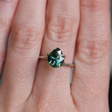 2.32CT AFRICAN PEAR SAPPHIRE, DEEP PARTI TEAL/PEACOCK, 9.22X7.5X5.23MM