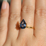 2.53CT PEAR MADAGASCAR SAPPHIRE, PURPLE-BLUE, 10.9X7.2X4.4MM