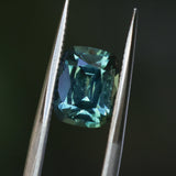 2.31CT ELONGATED CUSHION MADAGASCAR SAPPHIRE, MEDIUM TEAL BLUE GREEN, 8.3X6.4X4.6MM