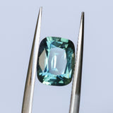 2.31CT ELONGATED CUSHION MADAGASCAR SAPPHIRE, MEDIUM TEAL BLUE GREEN, 8.3X6.4X4.6MM