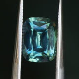 2.31CT ELONGATED CUSHION MADAGASCAR SAPPHIRE, MEDIUM TEAL BLUE GREEN, 8.3X6.4X4.6MM