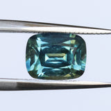 2.31CT ELONGATED CUSHION MADAGASCAR SAPPHIRE, MEDIUM TEAL BLUE GREEN, 8.3X6.4X4.6MM