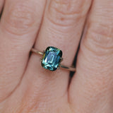 2.31CT ELONGATED CUSHION MADAGASCAR SAPPHIRE, MEDIUM TEAL BLUE GREEN, 8.3X6.4X4.6MM