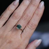 2.20CT ROUND MONTANA SAPPHIRE, TEAL GREEN, 7.41X5.3MM