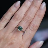 2.20CT ROUND MONTANA SAPPHIRE, TEAL GREEN, 7.41X5.3MM