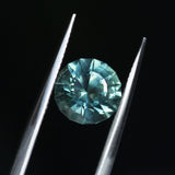 2.20CT ROUND MONTANA SAPPHIRE, TEAL GREEN, 7.41X5.3MM