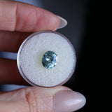 2.40CT OVAL MONTANA SAPPHIRE, DUSTY BLUE, UNTREATED, 9X7.8MM