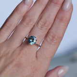 2.40CT OVAL MONTANA SAPPHIRE, DUSTY BLUE, UNTREATED, 9X7.8MM