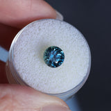 2.34CT ROUND PRECISION CUT MONTANA SAPPHIRE, OCEAN BLUE, UNTREATED, 7.44X5.50MM