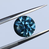 2.34CT ROUND PRECISION CUT MONTANA SAPPHIRE, OCEAN BLUE, UNTREATED, 7.44X5.50MM
