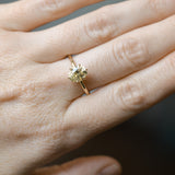 1.73ct Oval Reclaimed/Vintage Oval Pastel Sapphire Lotus Six Prong Solitaire in 14k Yellow Gold