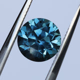 2.34CT ROUND PRECISION CUT MONTANA SAPPHIRE, OCEAN BLUE, UNTREATED, 7.44X5.50MM