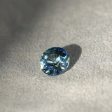 2.08CT ROUND MADAGASCAR SAPPHIRE, BICOLOR BLUE AND WHITE, UNTREATED, 7.5X4.9MM