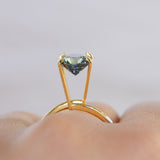 2.08CT ROUND MADAGASCAR SAPPHIRE, BICOLOR BLUE AND WHITE, UNTREATED, 7.5X4.9MM