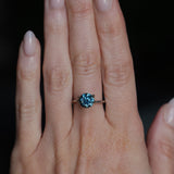 2.34CT ROUND PRECISION CUT MONTANA SAPPHIRE, OCEAN BLUE, UNTREATED, 7.44X5.50MM