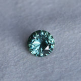 1.46CT ROUND PRECISION CUT MONTANA SAPPHIRE, TEAL GREEN, UNTREATED, 7.08X4.1MM