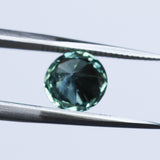 1.46CT ROUND PRECISION CUT MONTANA SAPPHIRE, TEAL GREEN, UNTREATED, 7.08X4.1MM