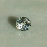 1.68CT ROUND MADAGASCAR SAPPHIRE, WHITE AND LIGHT YELLOW, UNTREATED, 7.1X4.6MM