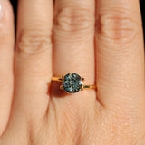 1.68CT ROUND MADAGASCAR SAPPHIRE, WHITE AND LIGHT YELLOW, UNTREATED, 7.1X4.6MM