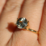 1.68CT ROUND MADAGASCAR SAPPHIRE, WHITE AND LIGHT YELLOW, UNTREATED, 7.1X4.6MM