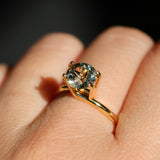 1.68CT ROUND MADAGASCAR SAPPHIRE, WHITE AND LIGHT YELLOW, UNTREATED, 7.1X4.6MM