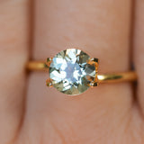 1.68CT ROUND MADAGASCAR SAPPHIRE, WHITE AND LIGHT YELLOW, UNTREATED, 7.1X4.6MM