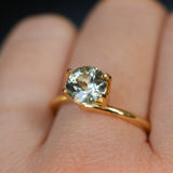 1.68CT ROUND MADAGASCAR SAPPHIRE, WHITE AND LIGHT YELLOW, UNTREATED, 7.1X4.6MM