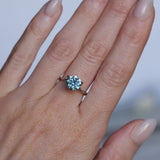 2.38CT ROUND PRECISION CUT MONTANA SAPPHIRE, MEDIUM BLUE, UNTREATED, 7.69X5.31MM