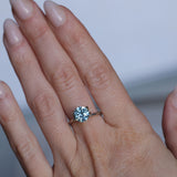 2.38CT ROUND PRECISION CUT MONTANA SAPPHIRE, MEDIUM BLUE, UNTREATED, 7.69X5.31MM