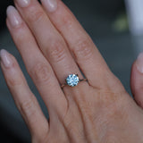 2.38CT ROUND PRECISION CUT MONTANA SAPPHIRE, MEDIUM BLUE, UNTREATED, 7.69X5.31MM