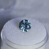 2.38CT ROUND PRECISION CUT MONTANA SAPPHIRE, MEDIUM BLUE, UNTREATED, 7.69X5.31MM