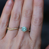 1.61CT ROUND PRECISION CUT MONTANA SAPPHIRE, LIGHT TEAL GREEN, 6.9X4.6MM