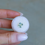 2.25CT MADAGASCAR RADIANT SAPPHIRE, SEAFOAM TEAL GREEN, 7.7X6.3MM