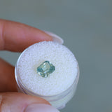 2.25CT MADAGASCAR RADIANT SAPPHIRE, SEAFOAM TEAL GREEN, 7.7X6.3MM