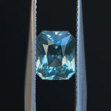 2.25CT MADAGASCAR RADIANT SAPPHIRE, SEAFOAM TEAL GREEN, 7.7X6.3MM